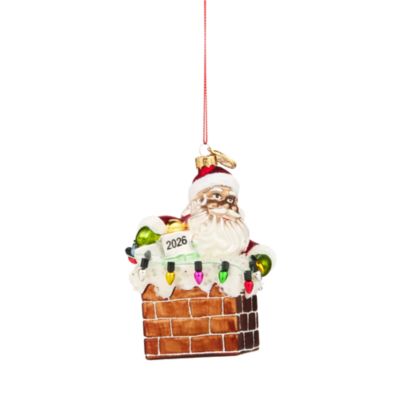 Santa Chimney Ornament - Exclusive