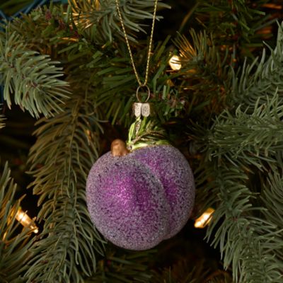 Glass Sugar Plum Ornament - Exclusive