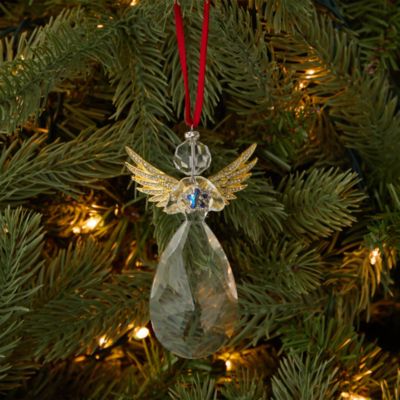 Cut Glass Angel Ornament