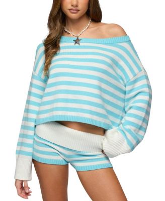 Saphi Striped Oversized Knit Sweater