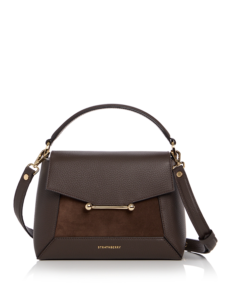 Strathberry Mosaic Leather & Suede Shoulder Bag