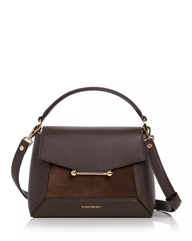 Strathberry Mosaic Leather & Suede Shoulder Bag