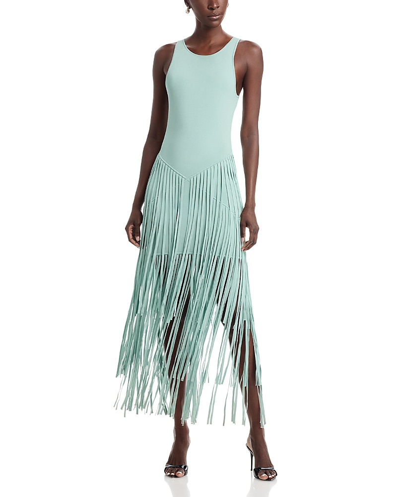 Toccin Jora Fringe Trim Racer Dress