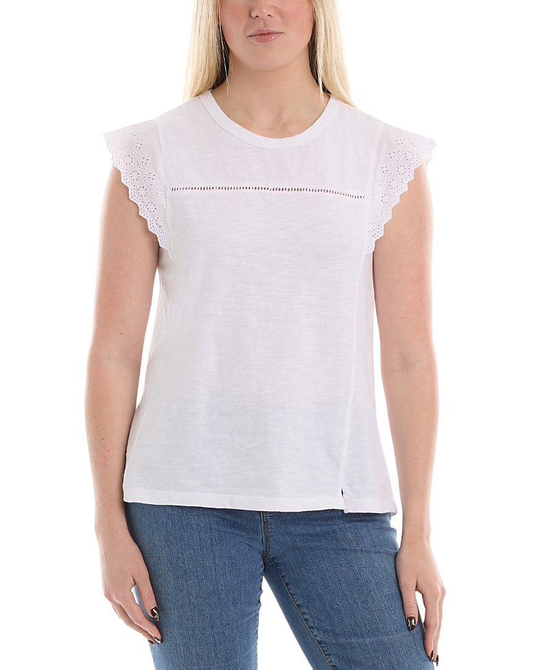 Wilt Clothing Eyelet Cap Sleeve Tee