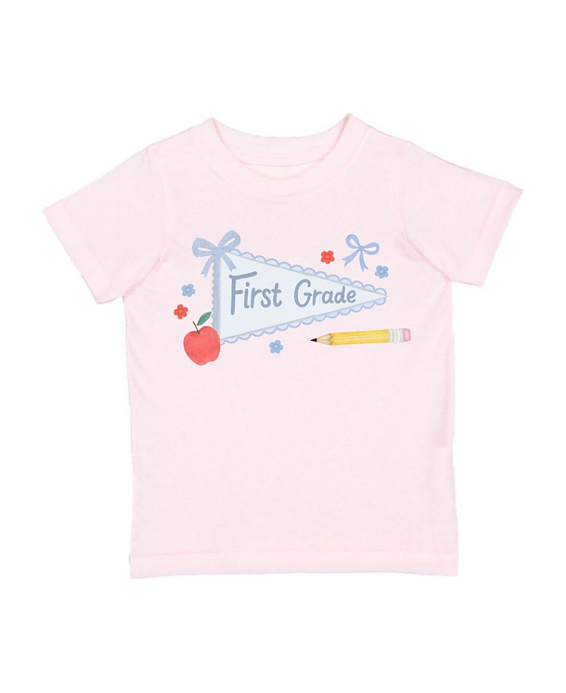 Sweet Wink Girls' First Grade Pennant Short Sleeve T-Shirt - Big Kid