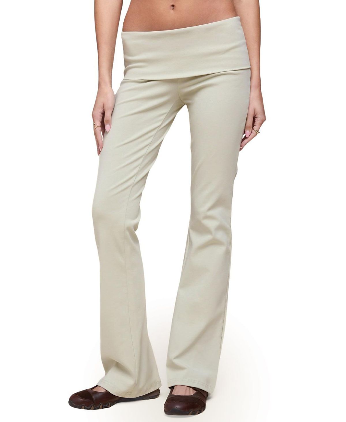 Edikted Ivanne Foldover Flared Pants