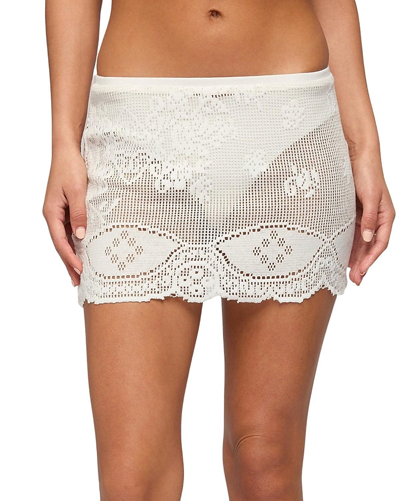 Edikted Rusa Sheer Crochet Mini Skirt
