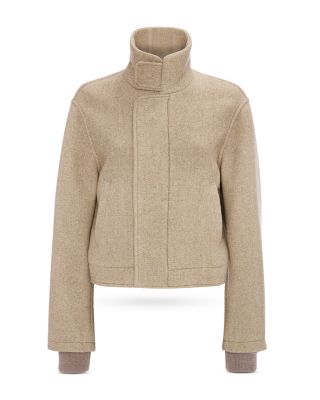 Wool Blend Bomber Jacket