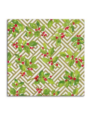 Holly and Fretwork Wrapping Paper