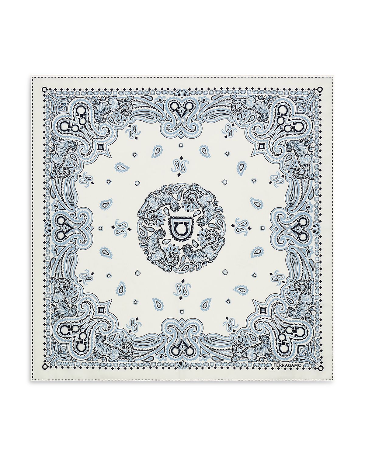 Ferragamo Paisley Silk Scarf