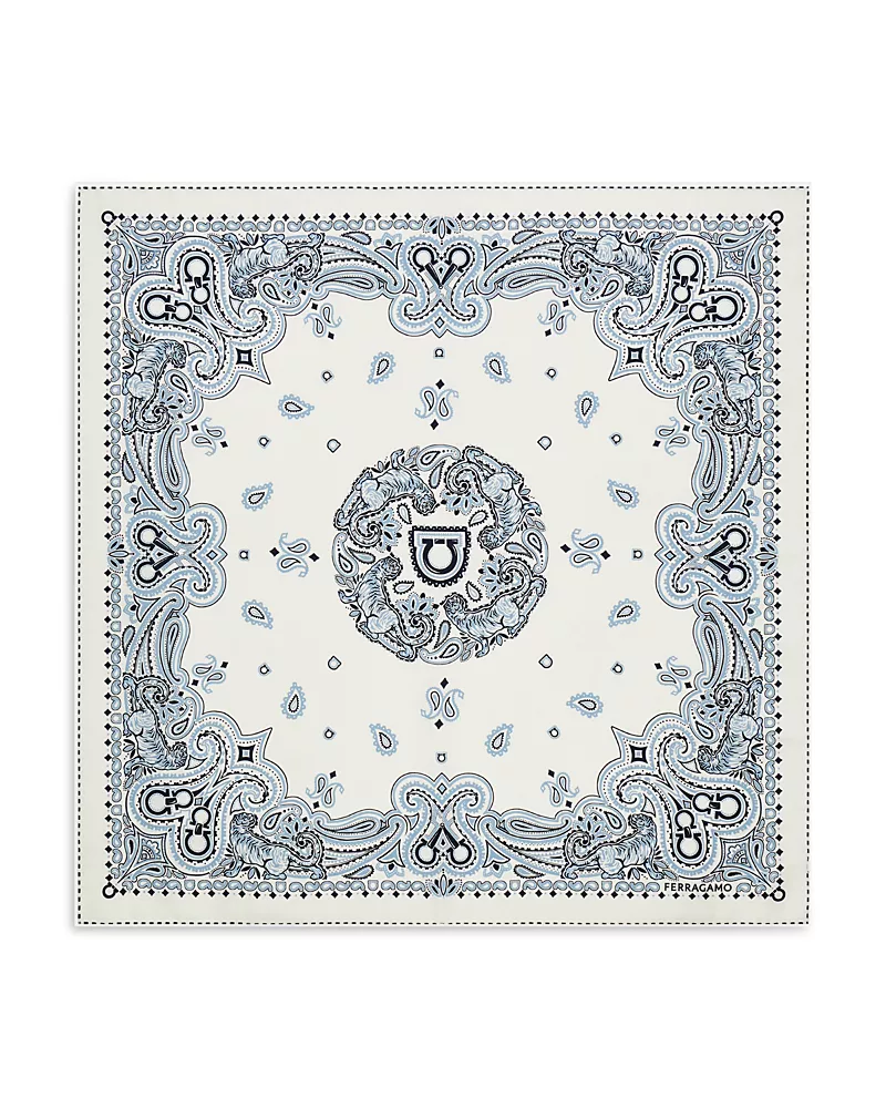 Ferragamo Paisley Silk Scarf