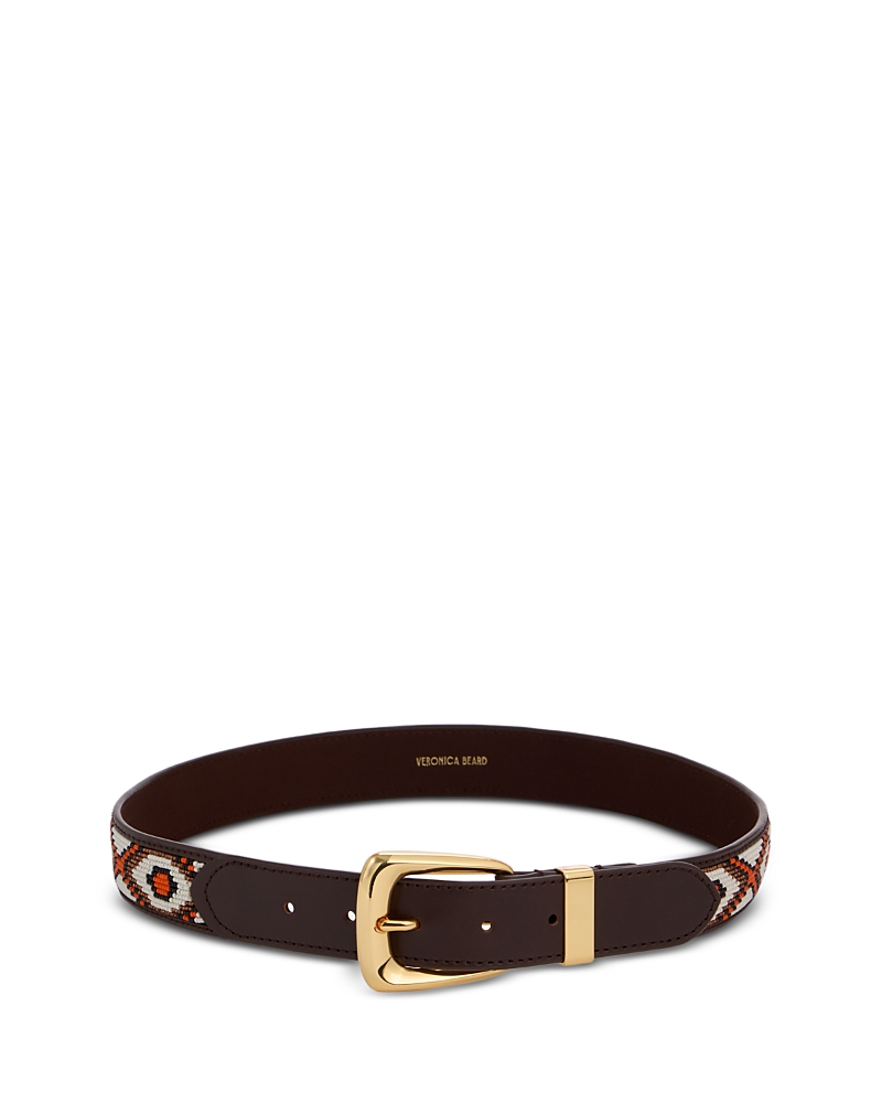 Veronica Beard Women's Beaded Arch Leather Belt