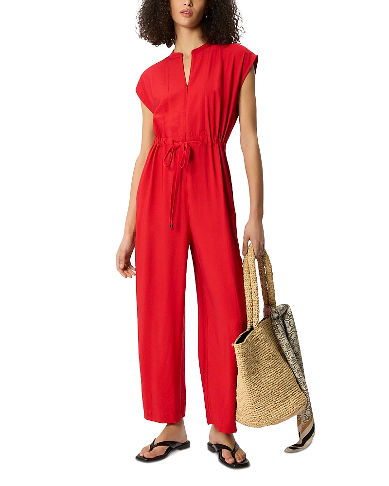 Whistles Petite Sleeveless Drawstring Jumpsuit