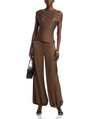 Toccin James Mid Rise Wide Leg Cargo Pants