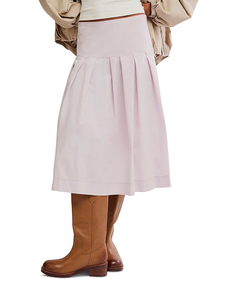 Free People Skipper Pleated Chino Skirt