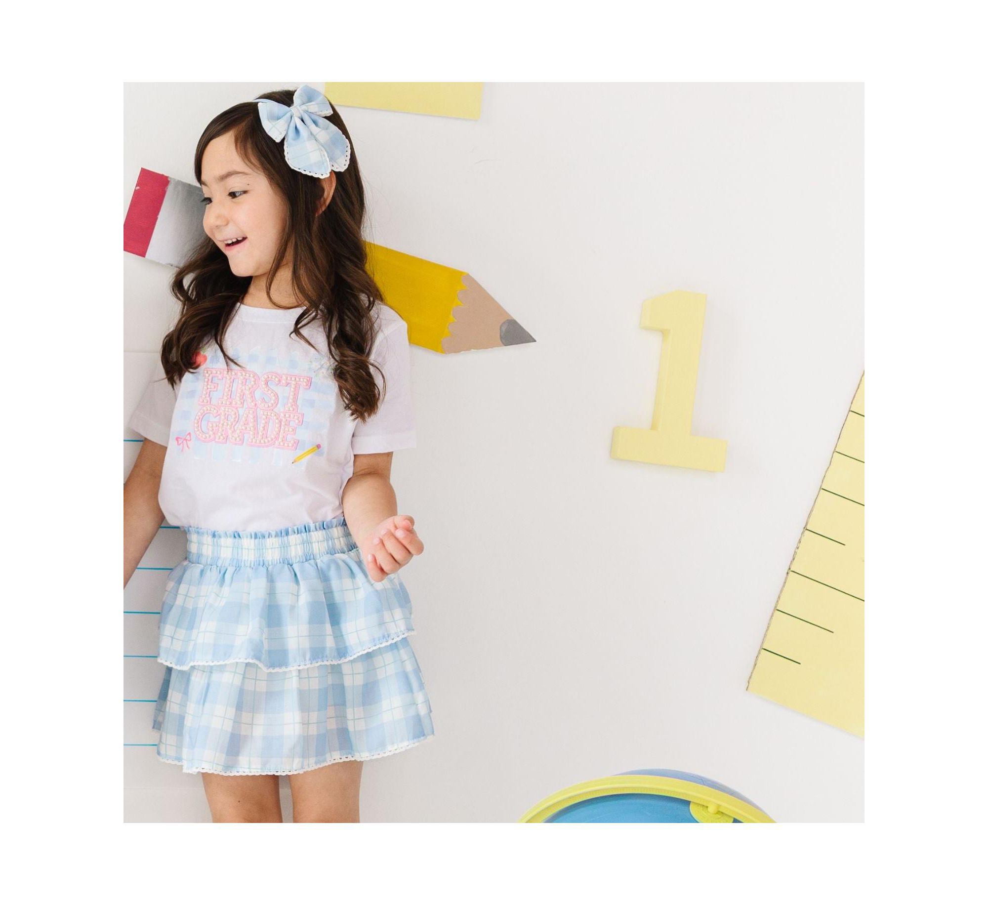 Girls' Plaid Bow Headband - Little Kid, Big Kid — Image 4