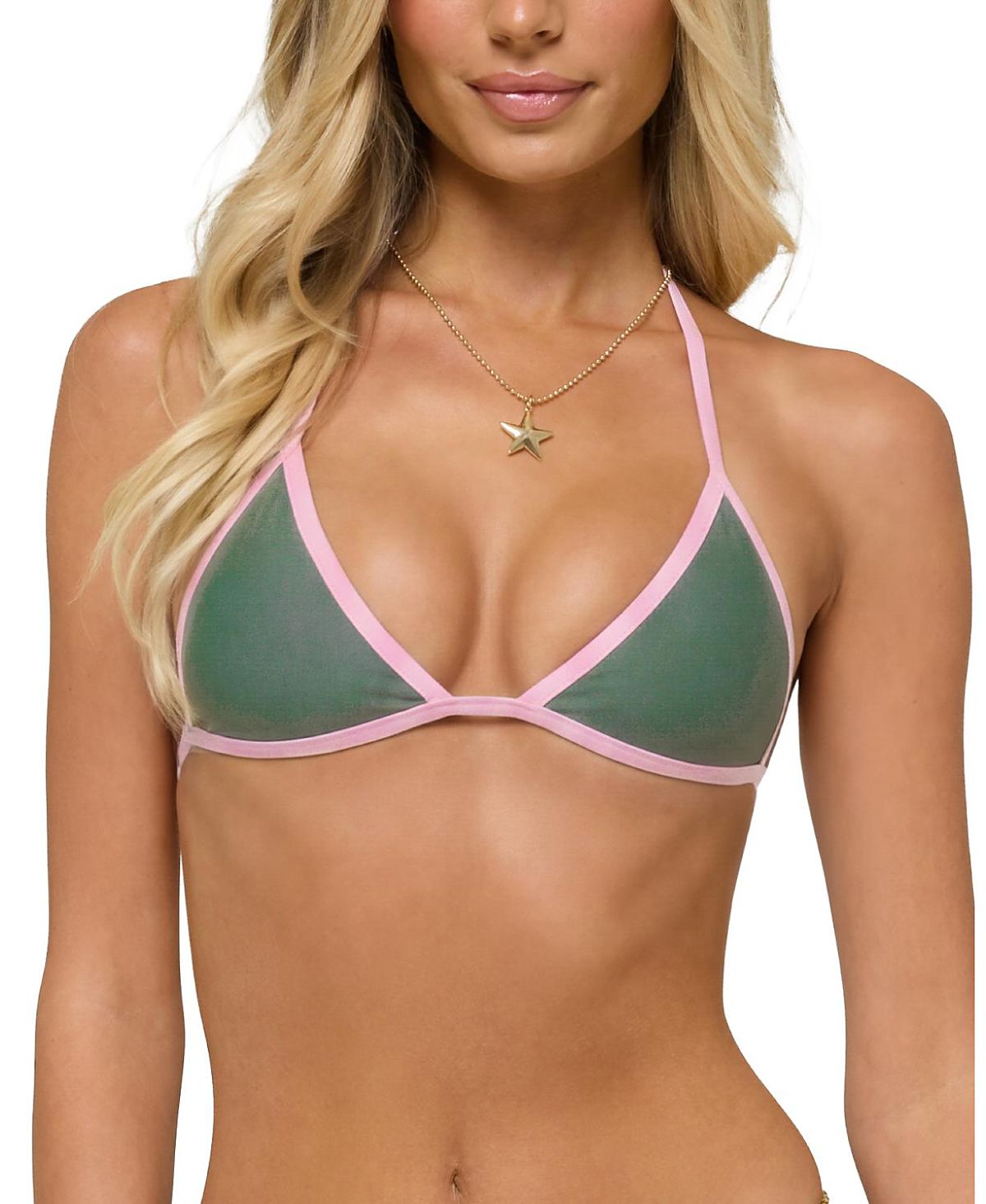 Edikted Dina Contrast Triangle Bikini Top