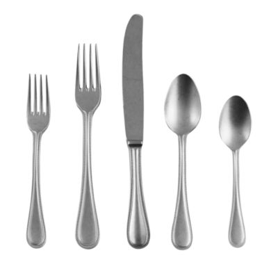 20 Piece Perla Pewter Flatware Set, Service for 4