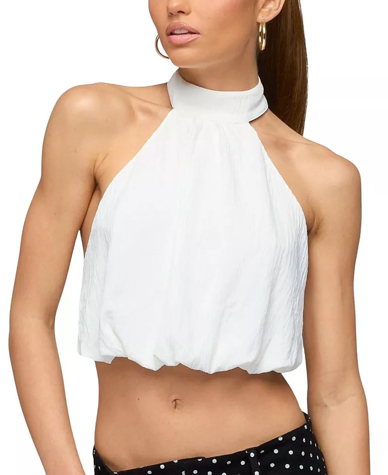 Edikted Senya High Neck Bubble Halter Top