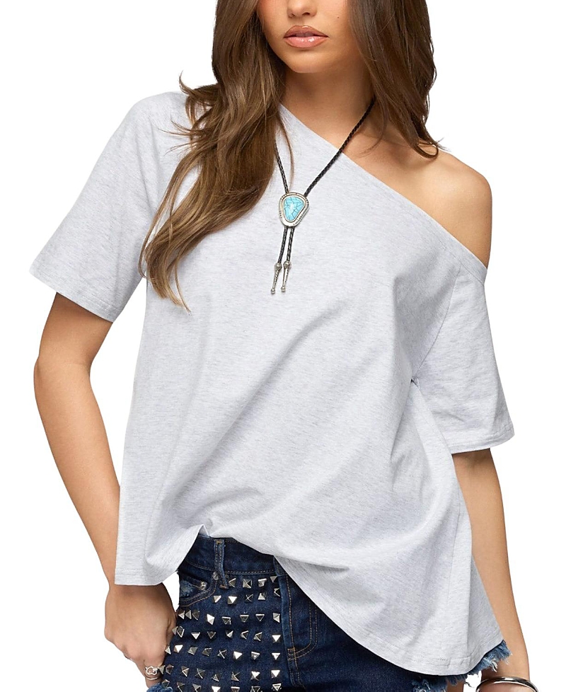 Edikted Miah Off Shoulder Shredded Back Top