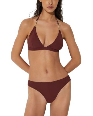 Trim Detail Triangle Bikini Top