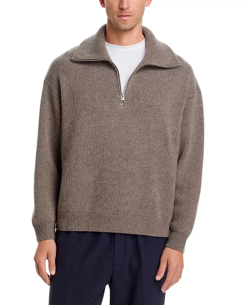 Frame Retro Half Zip Polo Sweater