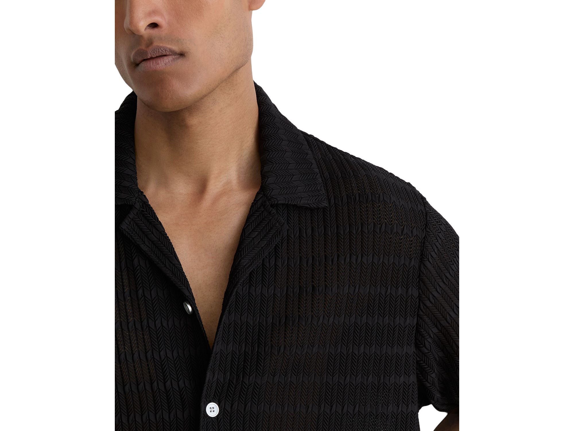 Crochet Knit Cuban Shirt — Image 4