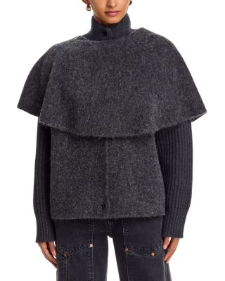 The Wrap Alpaca Wool Blend Cape Coat
