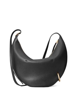 Pierced Leather Crossbody