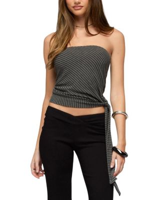 Margotte Striped Strapless Top