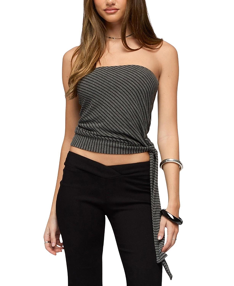 Edikted Margotte Striped Strapless Top