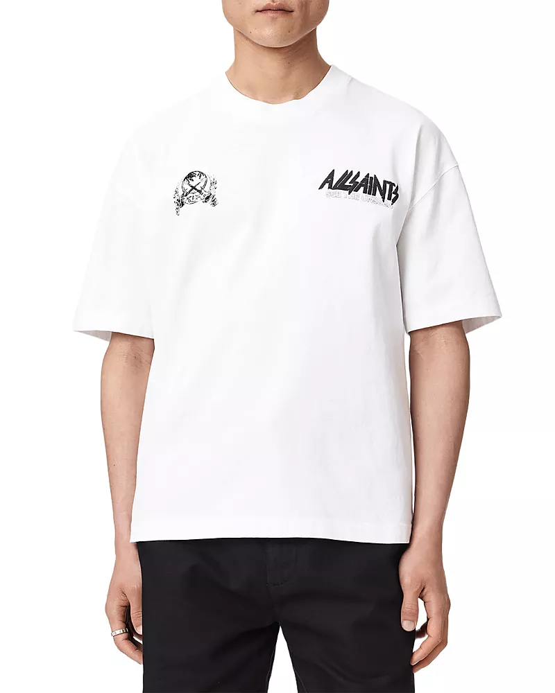 Allsaints Chromium Logo Graphic Tour T-Shirt
