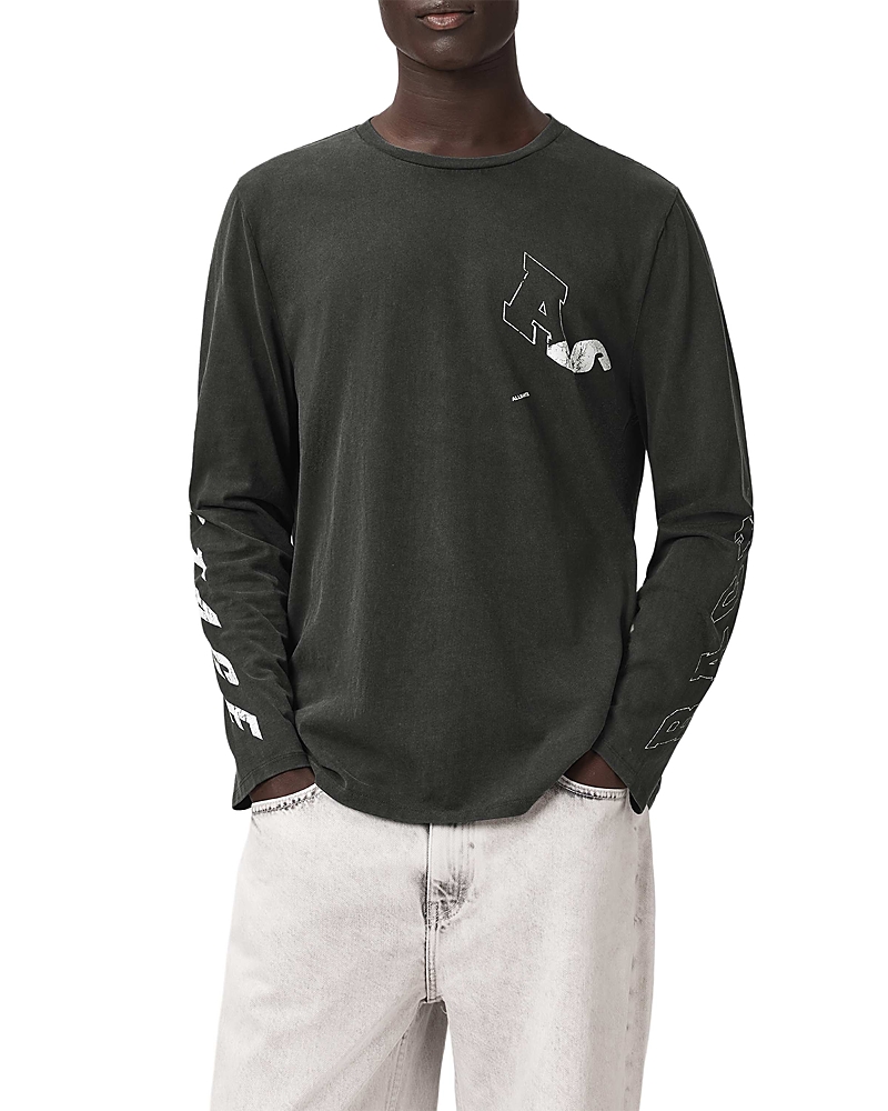 Allsaints Upstaged Logo Graphic Crewneck Shirt