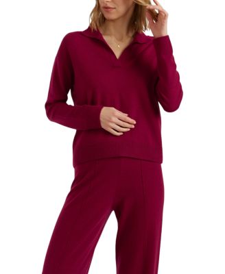 Women's Wool Cashmere Collared Sweater