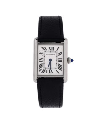  Must de Cartier Tank Quartz Watch in Stainless Steel and Leather 25mm