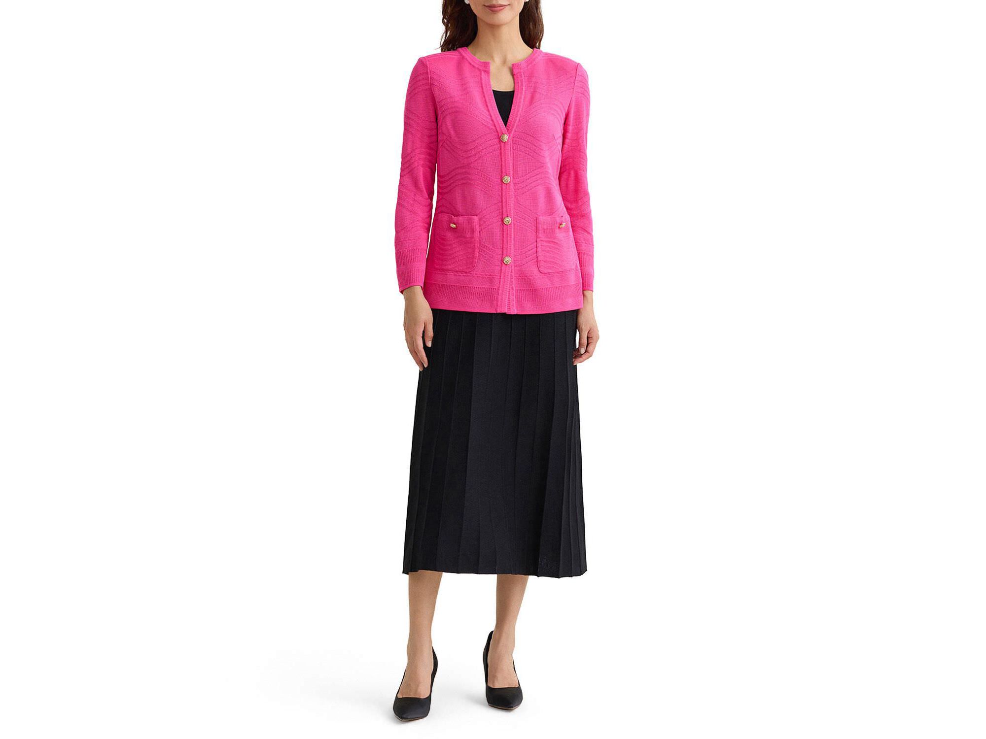 Plus Tonal Textured Wave Knit Jacket — Image 5