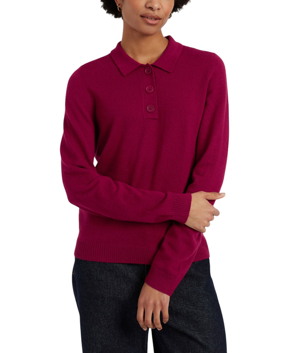 Chinti & Parker Women's Wool Cashmere Polo Sweater