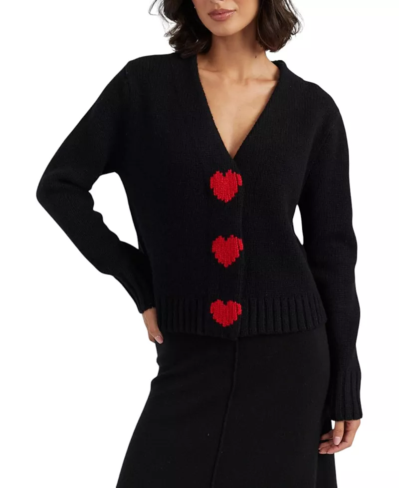 Chinti & Parker Women's Merino Heart Cardigan