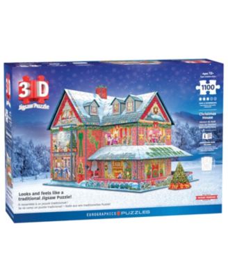3D Puzzle: Christmas House 1100 Pieces, Ages 13+