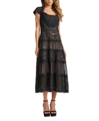 Tadashi Shoji Boette Lace Tea-Length Dress