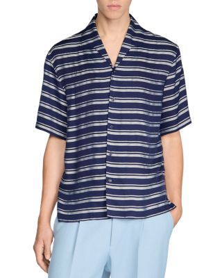 Sandro Striped Boat Neck Shirt