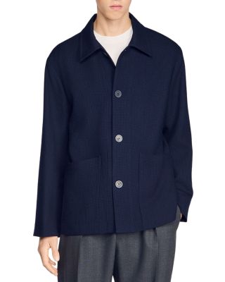  Henry Buttoned Wool Worker Jacket