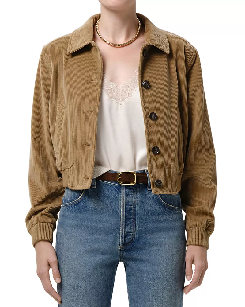 Citizens of Humanity Lola Eve Cropped Bomber Jacket