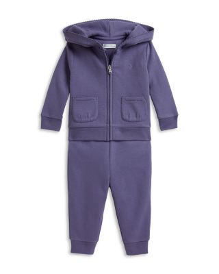 Girls' Picot-Trim Fleece Hoodie & Jogger Pant - Baby