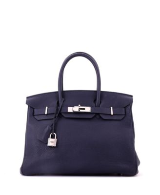 Birkin 30 Handbag Verso Togo with Palladium Hardware