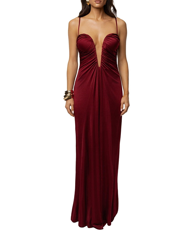 Jluxlabel Auric Deep Plunge Maxi Dress