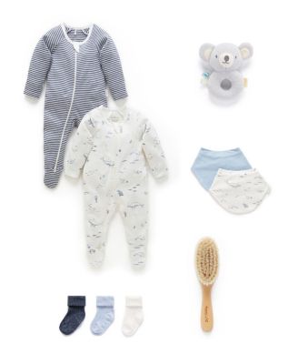 Boys' 2 Pack Zip Footie & Accessories Gift Set - Baby