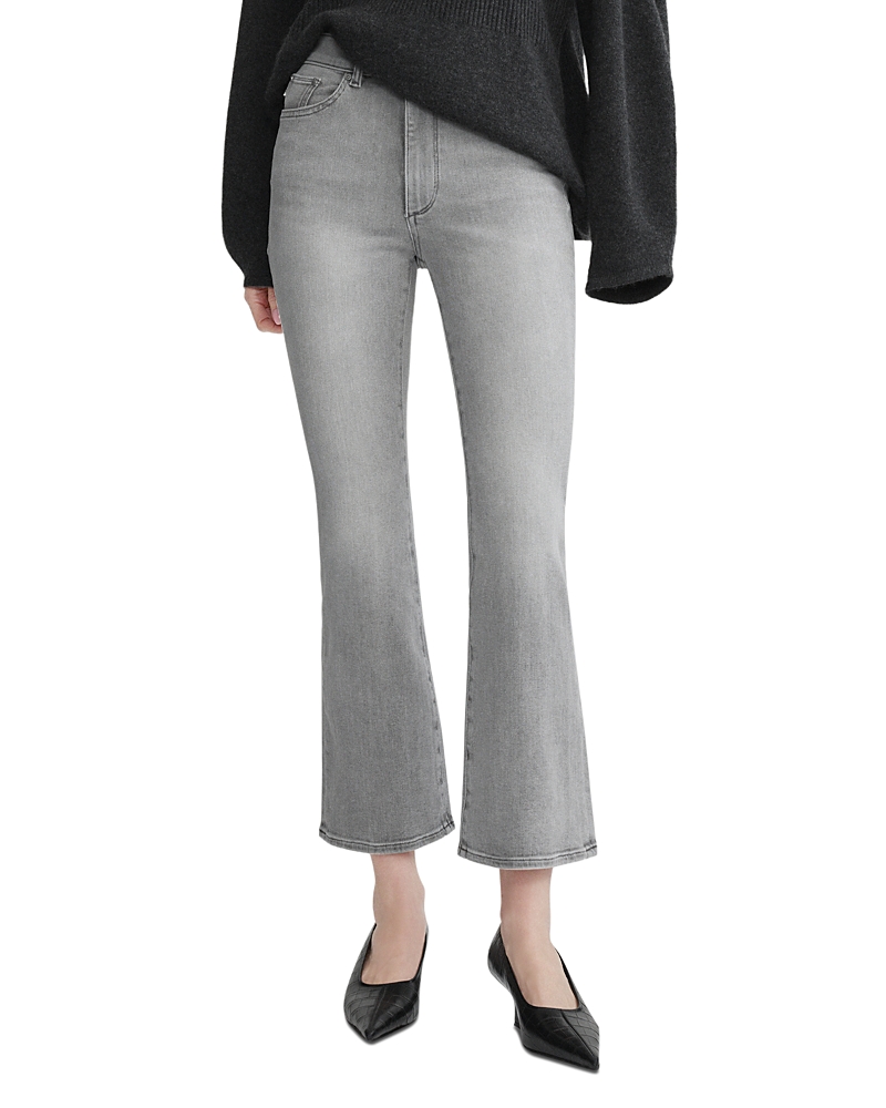 DL1961 Bridget Bootcut High-Rise Instasculpt Cropped Jeans in Light Smoke