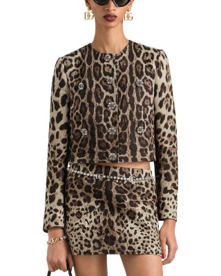 Printed Brocade Single Breasted Jacket