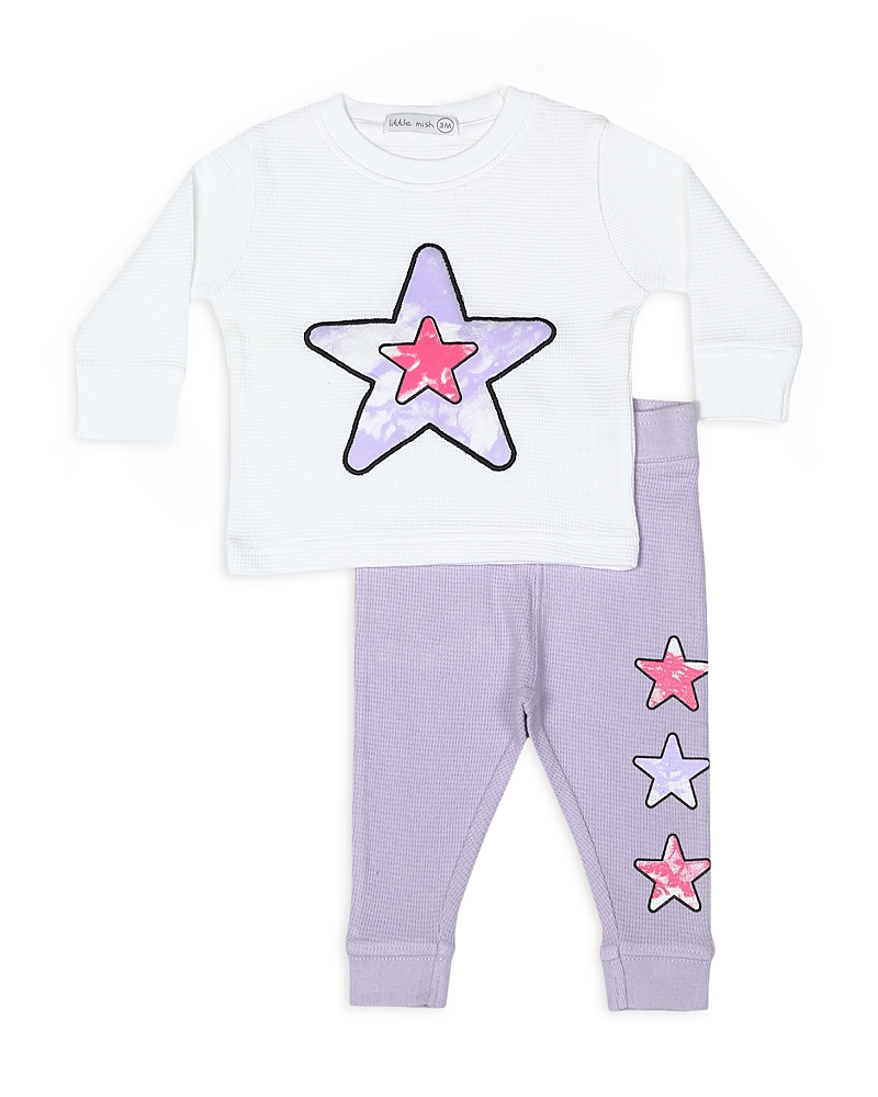 Little Mish Girls' Tie Dyed Star Shirt & Pants Set - Baby